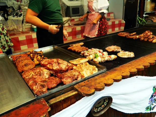 Grillowane Mięso Okręgu Maramures Jedzenie — Zdjęcie stockowe