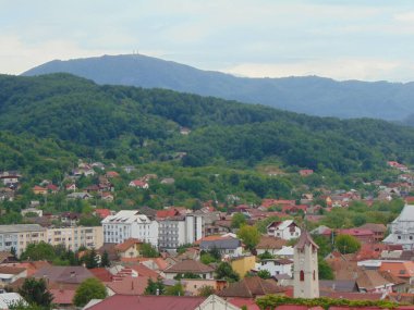 Romanya 'nın Baia Mare kentinin hava manzarası