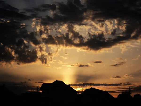 Sonnenuntergang Sommer Maramures — Stockfoto