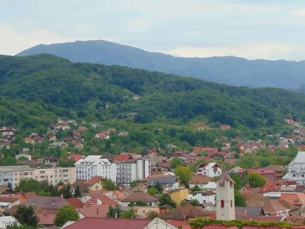 Romanya 'nın Baia Mare kentinin hava manzarası