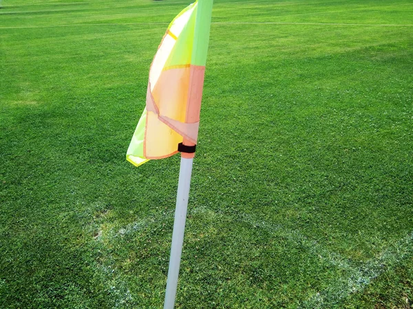 Bir Futbol Sahasında Bayrak — Stok fotoğraf