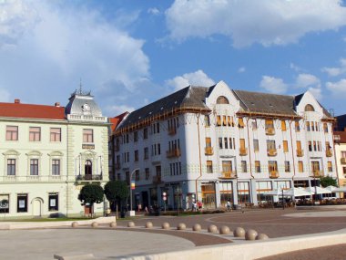 buildings in the center of the Oradea city, Romania clipart