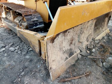 Bir buldozer. Kapatın.