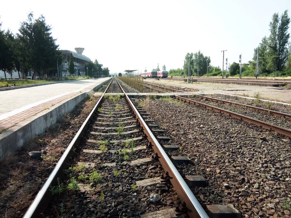 Järnväg Baia Mare Stad Rumänien — Stockfoto