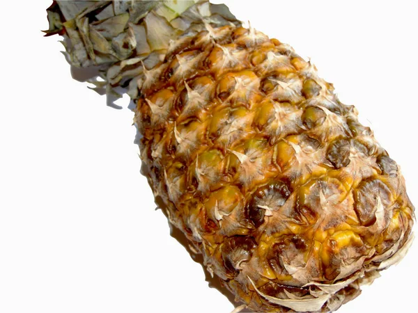 Ananas Izolowany Białym Tle — Zdjęcie stockowe