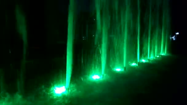 Artisan Fountain Colors Baia Mare City — Stock Video