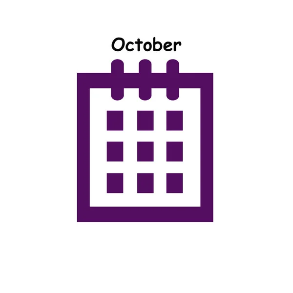 Kalender Flik För Oktober Illustration — Stockfoto