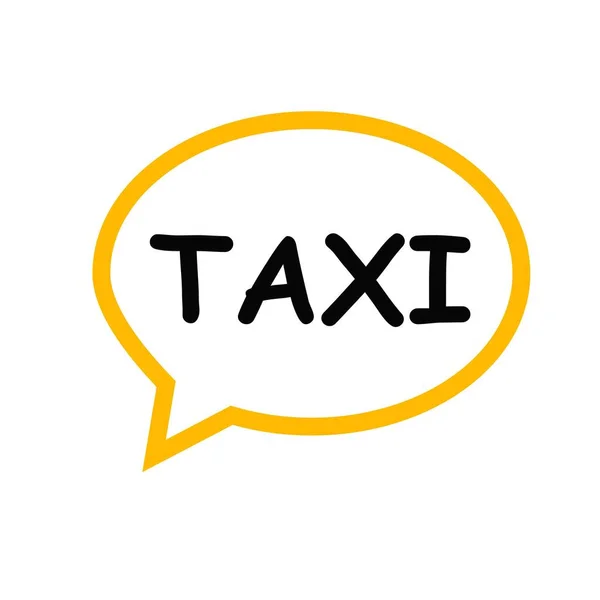 Icono Taxi Aislado Blanco Ilustración —  Fotos de Stock