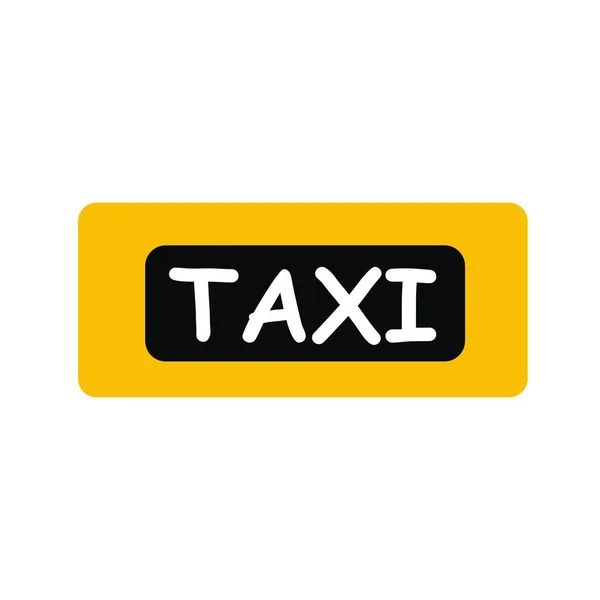 Ikona Taksówki Odizolowany Białym Ilustracja — Zdjęcie stockowe