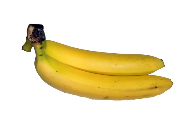 Twee Bananen Geïsoleerd Wit — Stockfoto