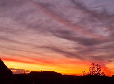Sunset in October in Romania
