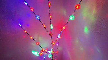 Noel için dekoratif ışıklandırmalı video