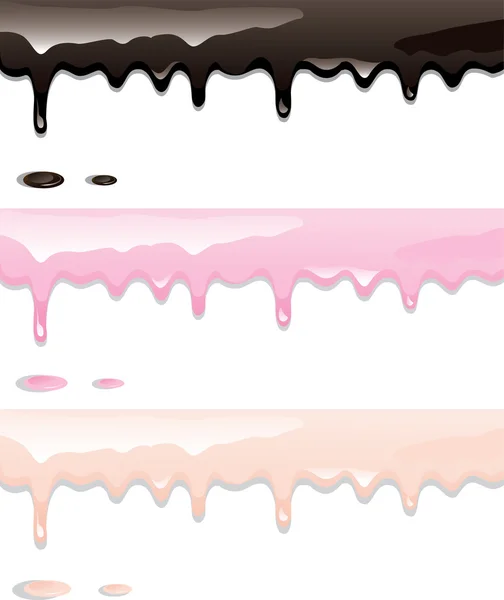 三个甜酸奶 — 图库矢量图片