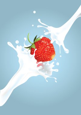 çilekli süt splash