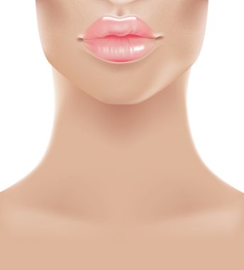 Tatlı pembe seksi dudaklar