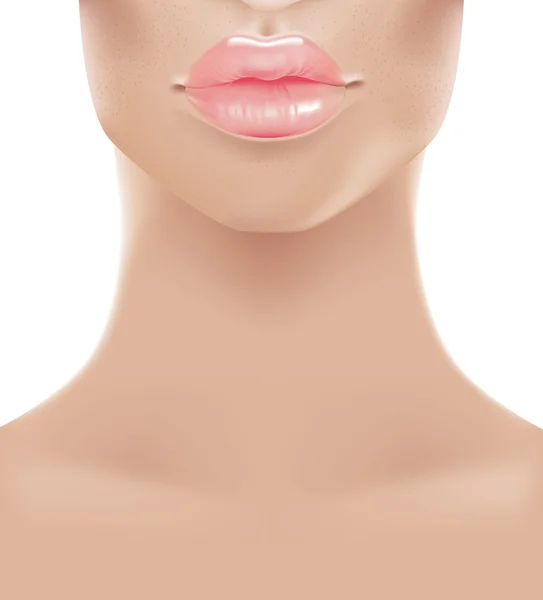 Zoete roze sexy lippen — Stockvector