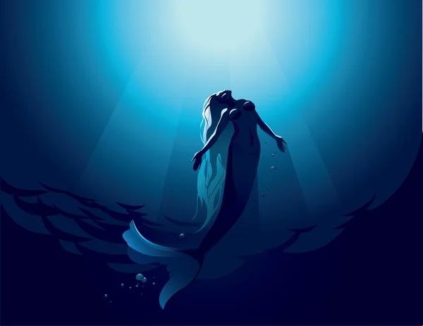 Meerjungfrau — Stockvektor