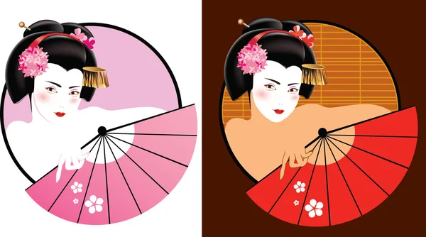 Geisha. — Vector de stock