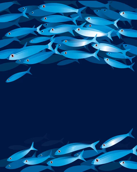 Shoal of fishes — Stock Illustration Shoal of fishes Stock Vector