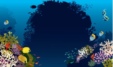 Bannerfish mercan içinde