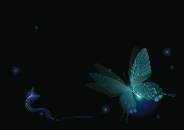 Karanlığın içinde ışık saçan kelebekler