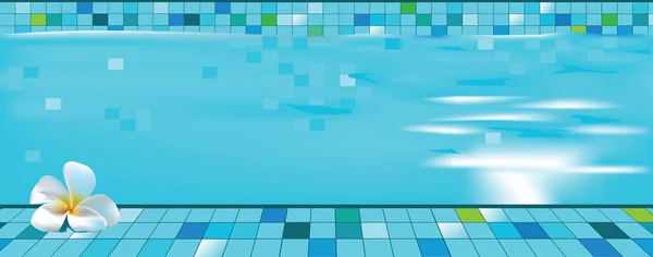 Fleur près de la piscine — Image vectorielle