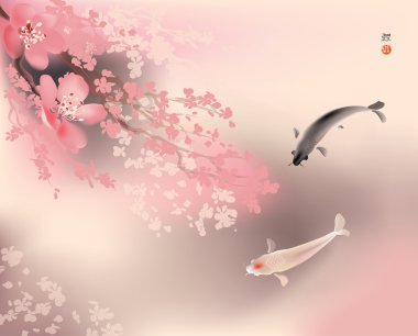 Koi ve bahar sacura