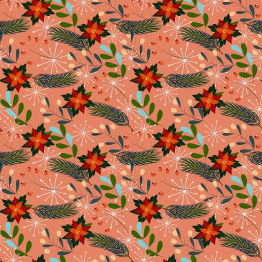 Güzel noktalı çiçekler tekstil, kağıt ve yüzeyler için kusursuz desen.