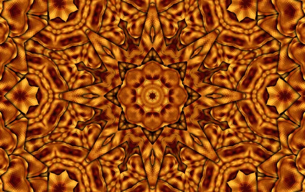 Caleidoscopio amarillo marrón —  Fotos de Stock