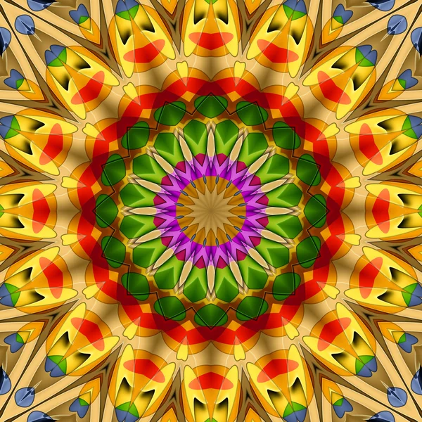 16 prvků kaleidoskop — Stock fotografie