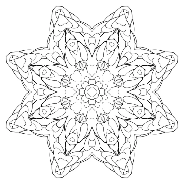 Coloring book kaleidoscopre for relax time — Stock Photo, Image