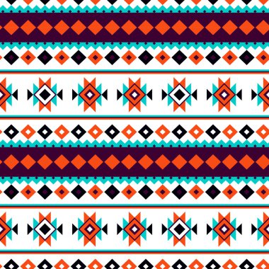 Seamless vector north pattern. Colorful tribal pattern clipart