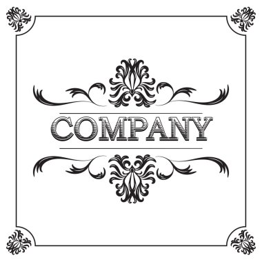 vector Vintage Ornate Frame. retro frame for invitation, certificate and greeting card or company logo. Vintage book style. Frame for design