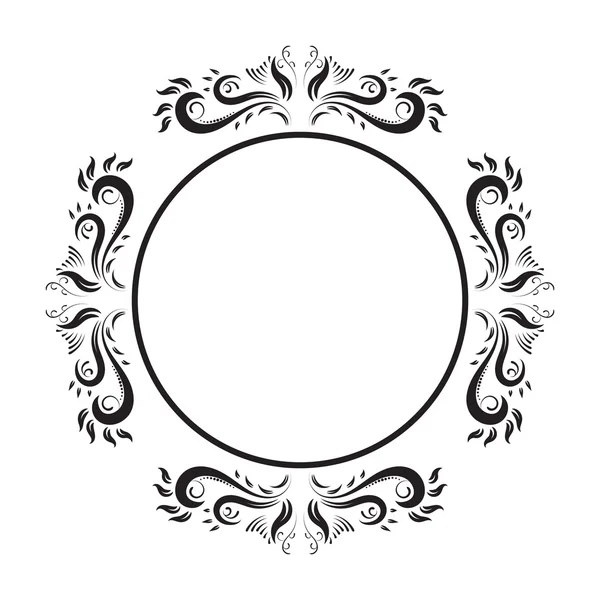 Vintage sierlijke cirkel Frame. Vector frame. — Stockvector