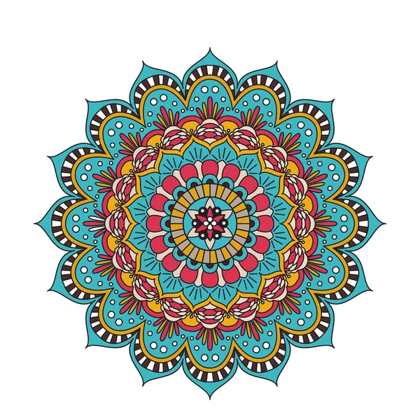 Dekorativa arabiska runda spetsar utsmyckade mandala. Vintage vektor mönster för print och webb design. abstrakt färgstarka bakgrund. Inbjudan, bröllop kort — Stock vektor