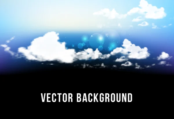 Beautiful background with clouds. Vector illustration  gradient mesh. — Stock Vector