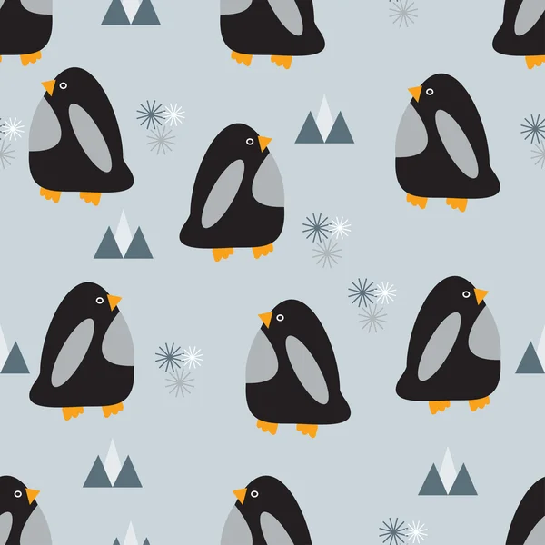 Penguins pattern — Stock Vector