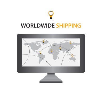 İletişim alışveriş Modern Infographic veya webdesign kavramı