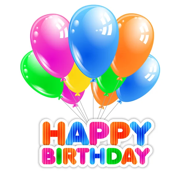 Happy Birthday Greeting Card — Stock Vector