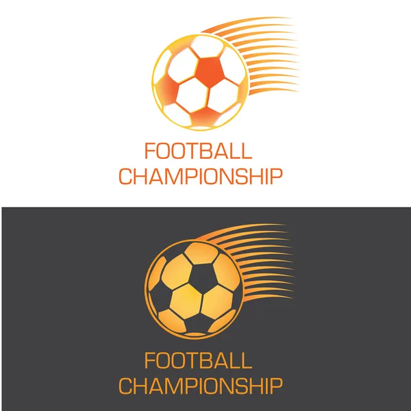 Powiększania logo piłka piłka nożna Mistrzostwa — Wektor stockowy