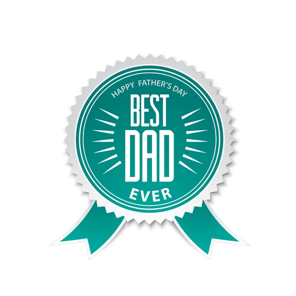 Meilleur papa prix ruban rosette — Image vectorielle