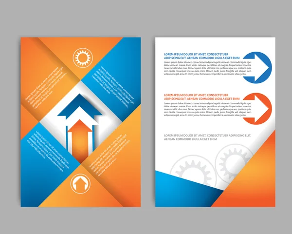 Modèle abstrait de conception de brochure avec vecteur d'engrenage — Image vectorielle