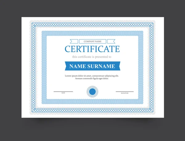 The template of the certificate  congratulations. vector illustration — Stock Vector