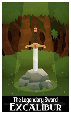 Excalibur: Taş posterdeki kılıç