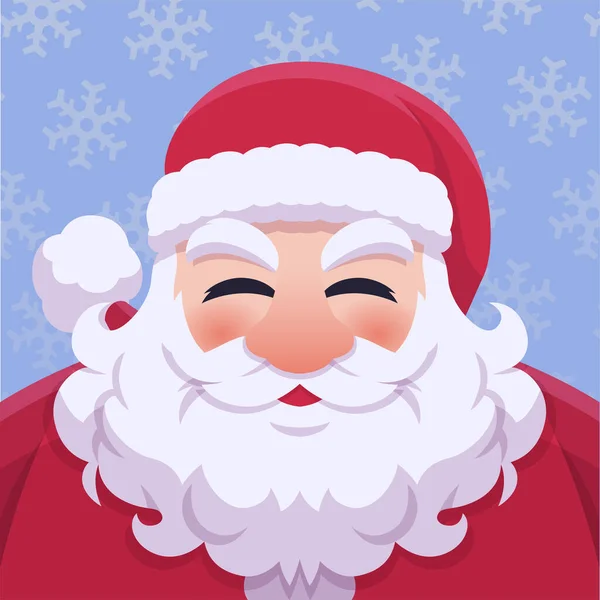 Cartoon Santa Claus Portrait Illustration — Stockový vektor