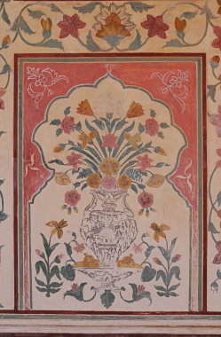 Geleneksel, detaylı, renkli Hint desenlerine ve motiflerine yakın durun. Yüksek kalite fotoğraf