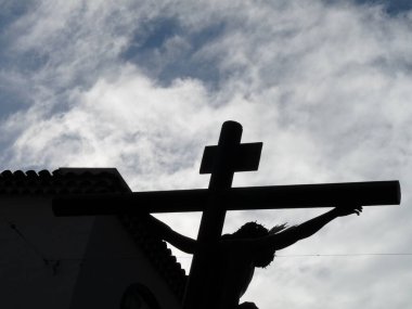 Çarmıha gerilmiş İsa, Laguna Kutsal Haftası, Tenerife. Yüksek kalite fotoğraf