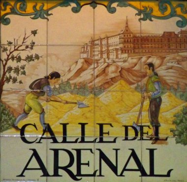 Madrid sokaklarındaki İspanyol şair ve yazar İspanya tabelasında. Yüksek kalite fotoğraf