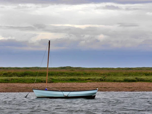 Boat Water Burnham Overy Staithe North Norfolk Coast East Anglia — стокове фото