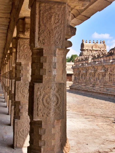 Reizvolle Säulen Darasuram Tempel Tamil Nadu Südindien Hochwertiges Foto — Stockfoto